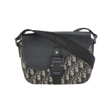 Christian Dior Saddle Buckle Flap Messenger Bag Oblique Canvas and Leather Small — thumbnail 1