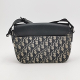 Christian Dior Saddle Buckle Flap Messenger Bag Oblique Canvas and Leather Small — thumbnail 5