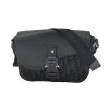 Christian Dior Saddle Buckle Flap Messenger Bag Oblique Canvas and Leather Small — thumbnail 1