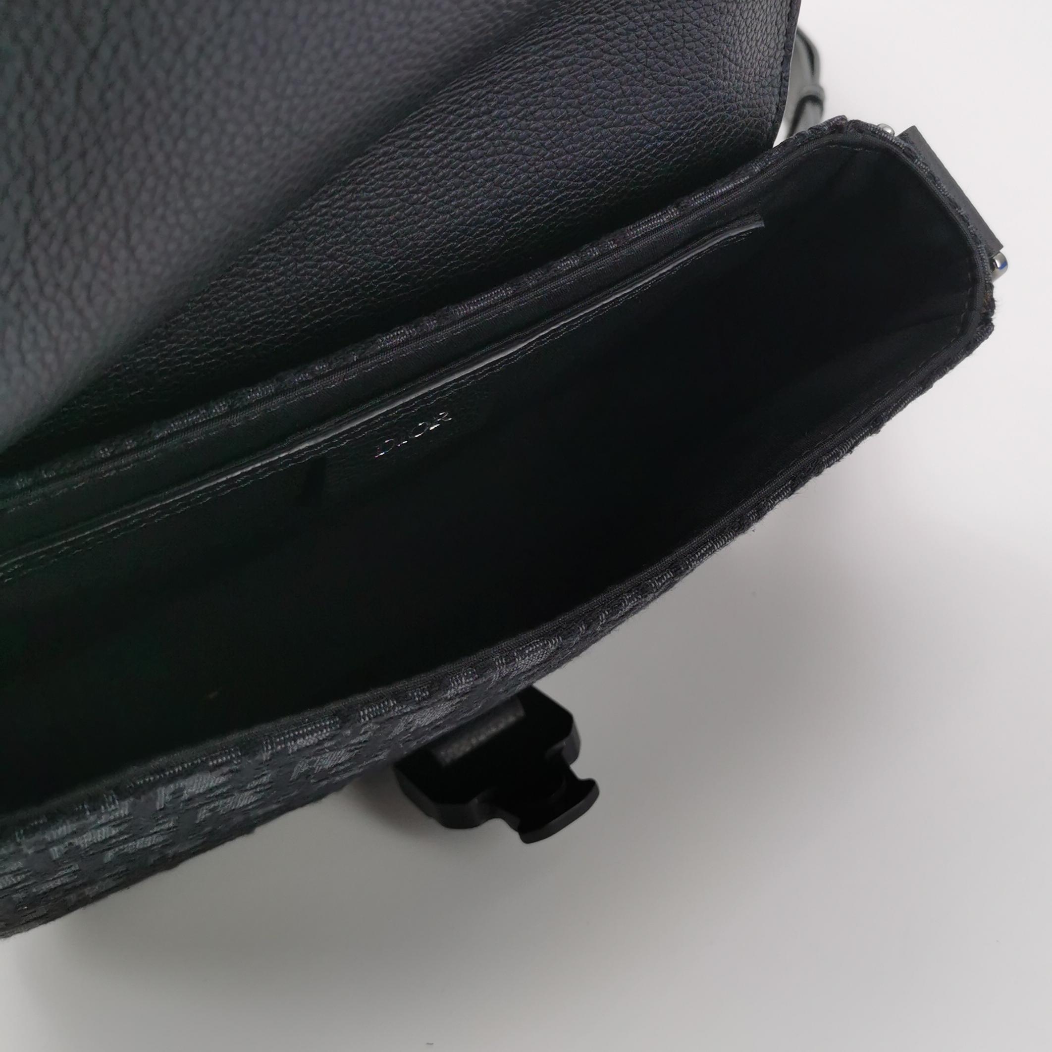 Christian Dior Saddle Buckle Flap Messenger Bag Oblique Canvas and Leather Small — photo 7 of 14
