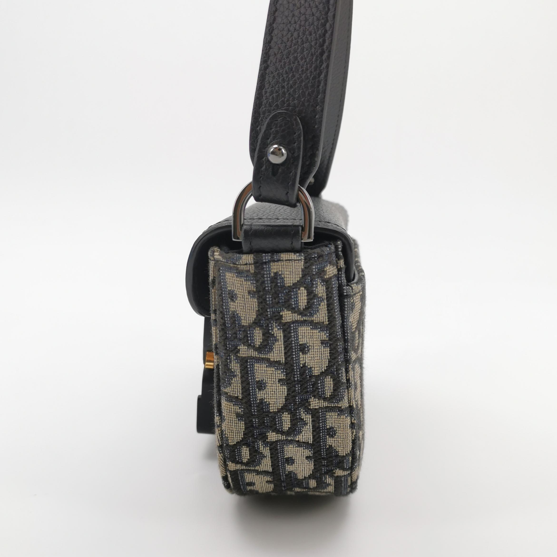 Christian Dior Saddle Buckle Flap Messenger Bag Oblique Canvas and Leather Mini — photo 3 of 13