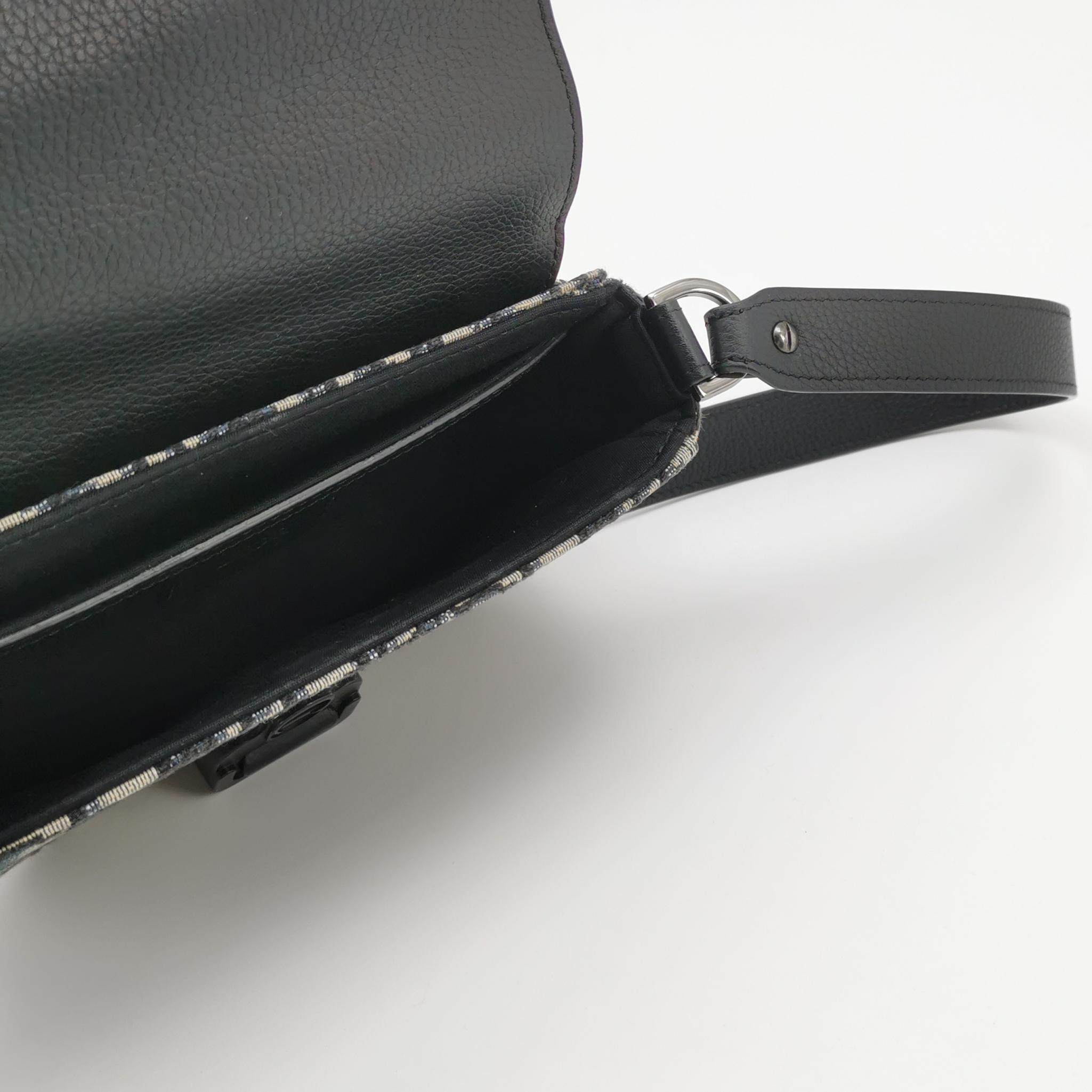 Christian Dior Saddle Buckle Flap Messenger Bag Oblique Canvas and Leather Mini — photo 7 of 13