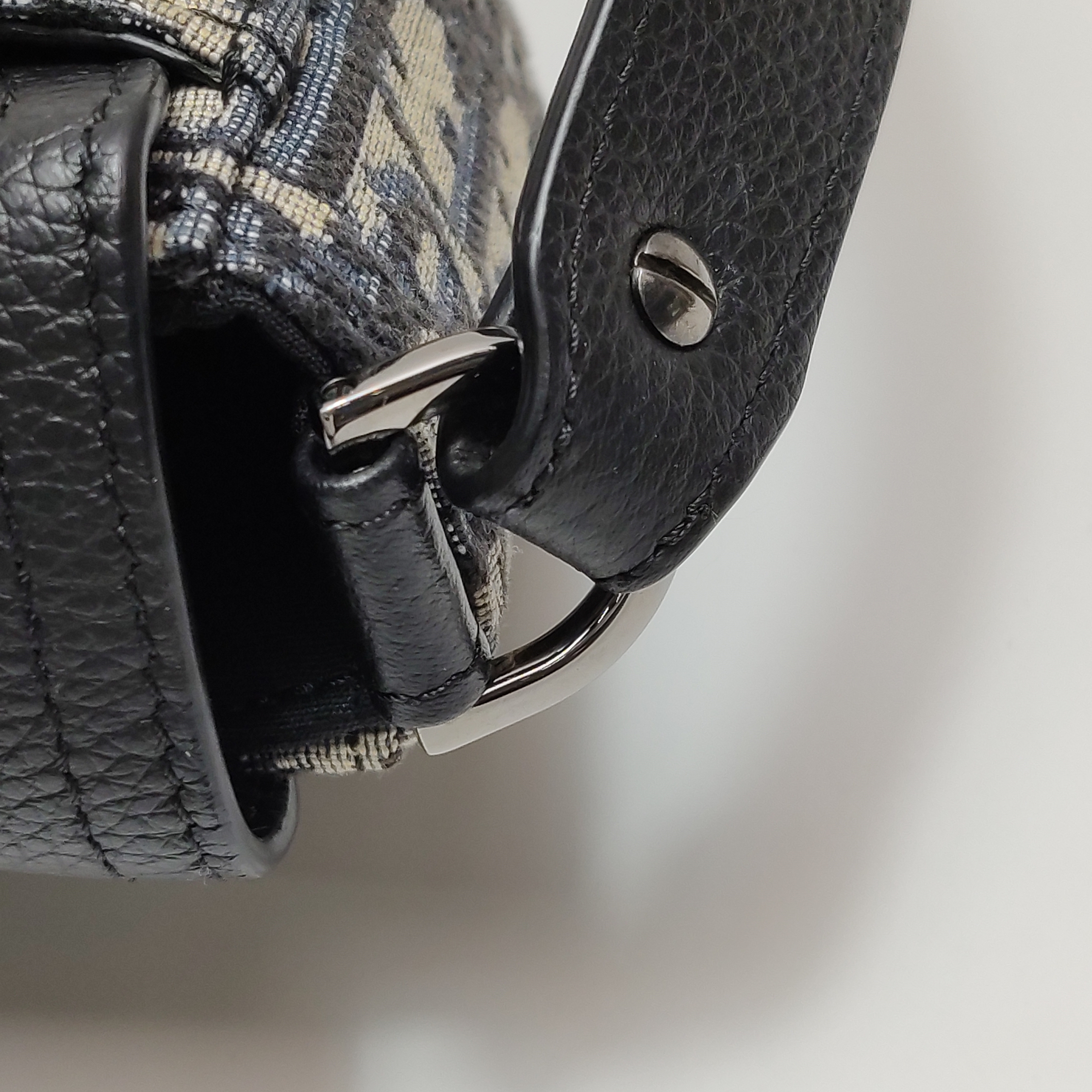Christian Dior Saddle Buckle Flap Messenger Bag Oblique Canvas and Leather Mini — photo 12 of 13