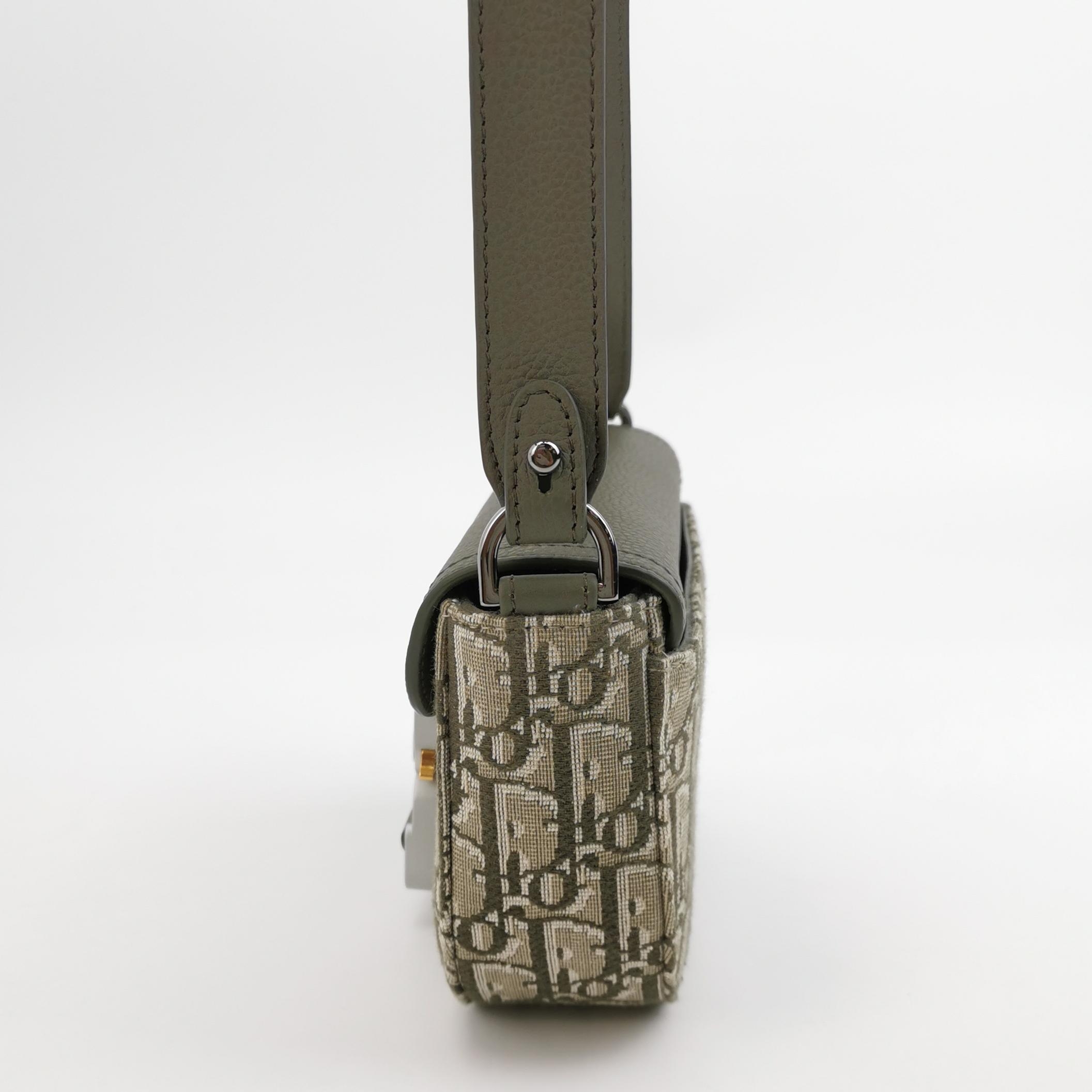 Christian Dior Saddle Buckle Flap Messenger Bag Oblique Canvas and Leather Mini — photo 3 of 13