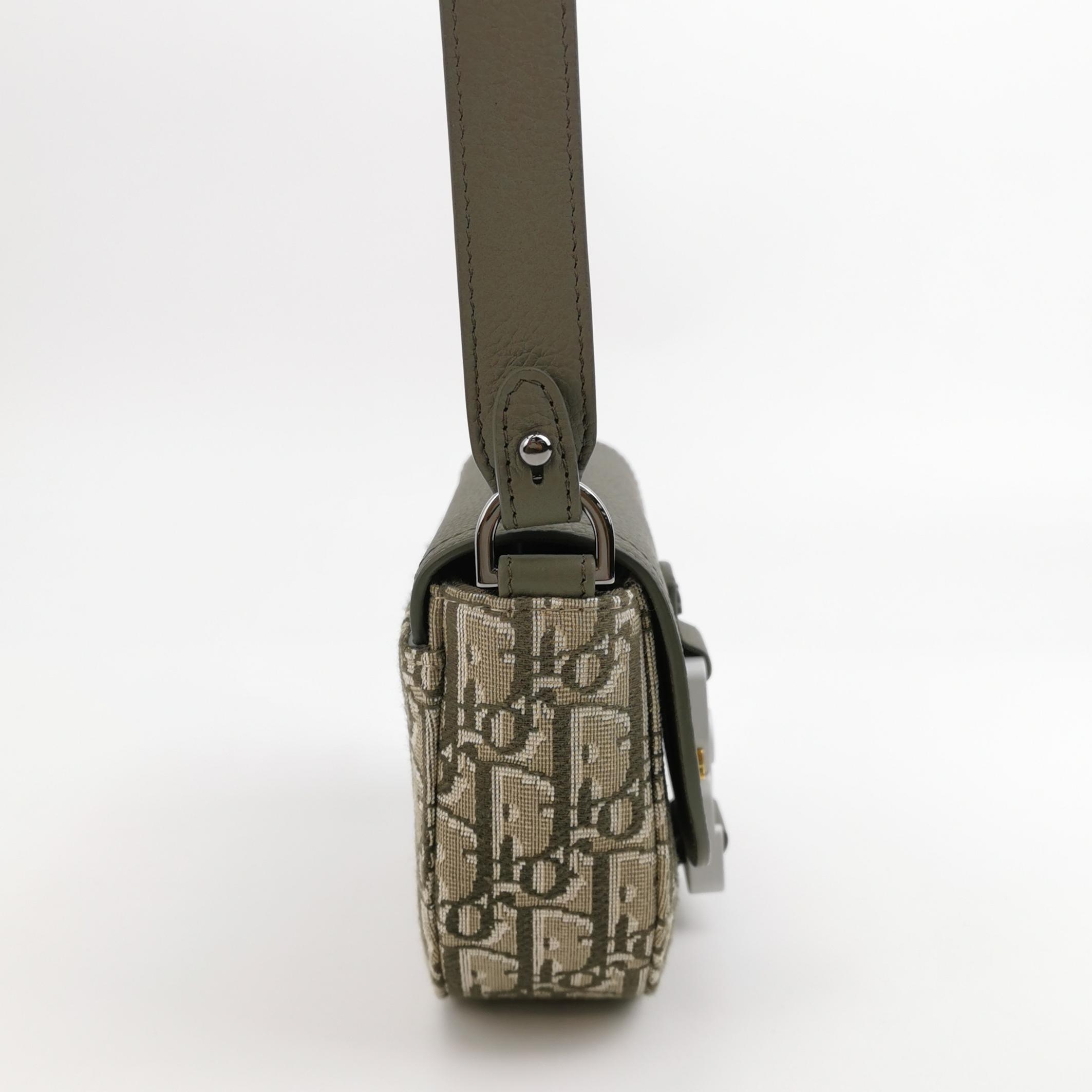 Christian Dior Saddle Buckle Flap Messenger Bag Oblique Canvas and Leather Mini — photo 4 of 13