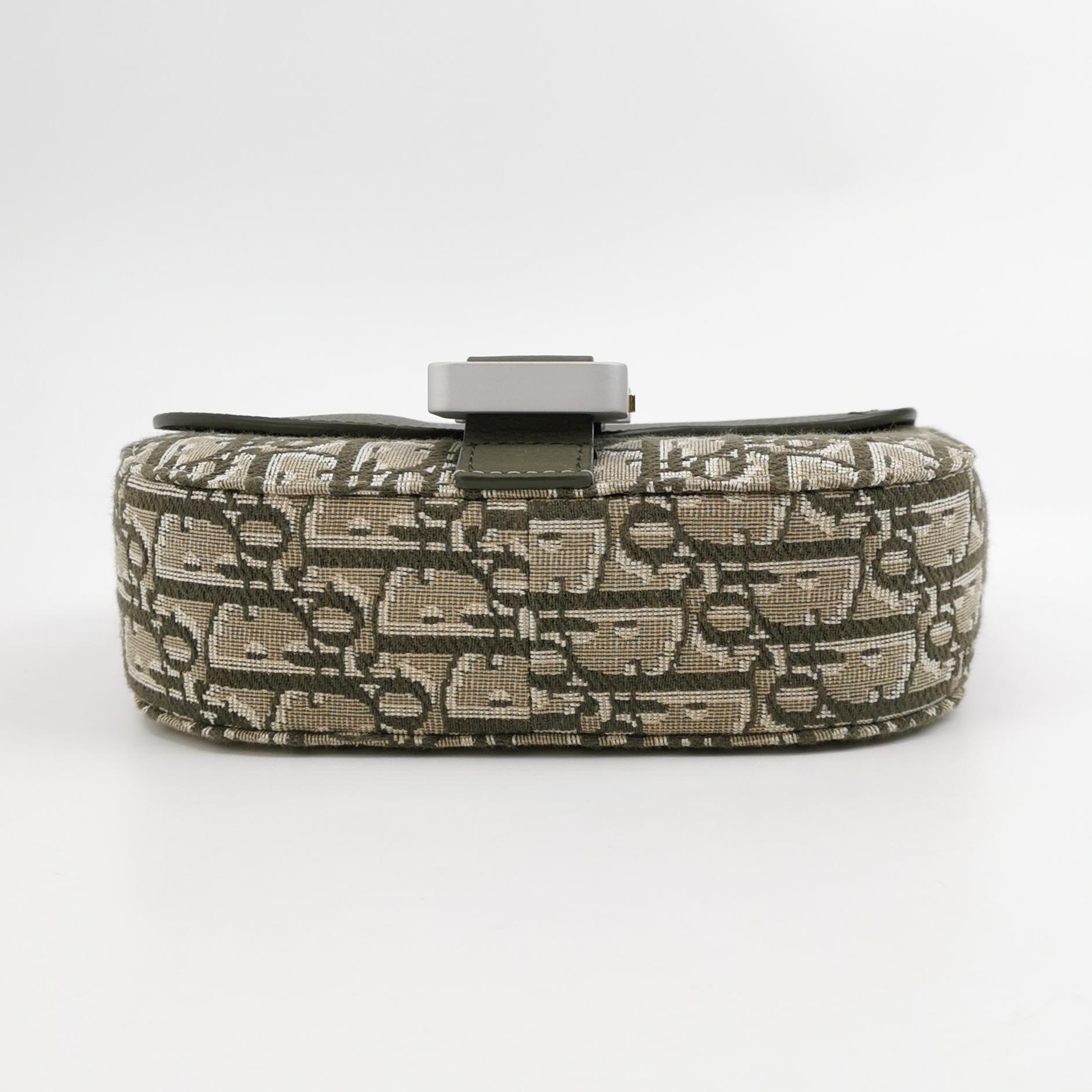 Christian Dior Saddle Buckle Flap Messenger Bag Oblique Canvas and Leather Mini — photo 6 of 13