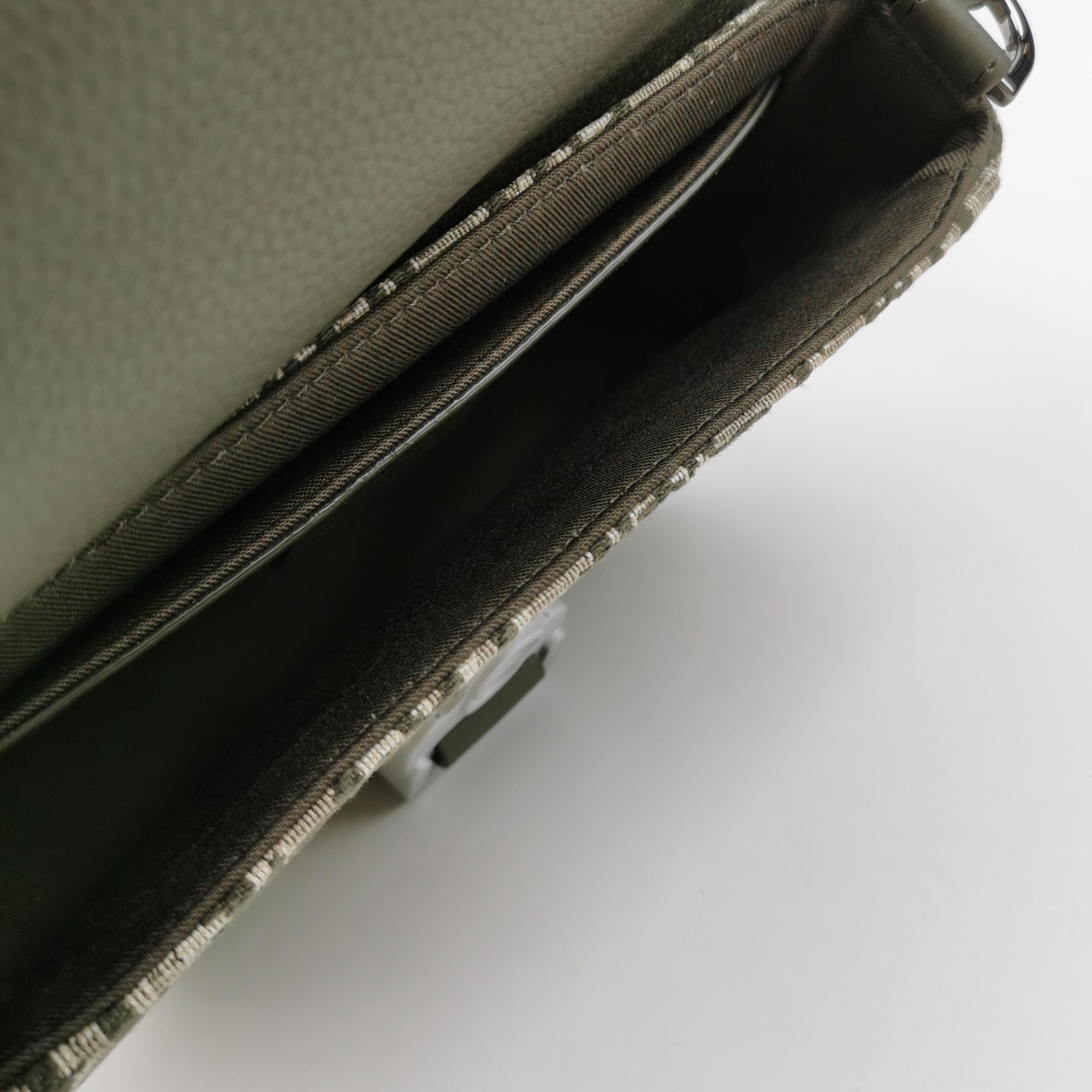 Christian Dior Saddle Buckle Flap Messenger Bag Oblique Canvas and Leather Mini — photo 7 of 13