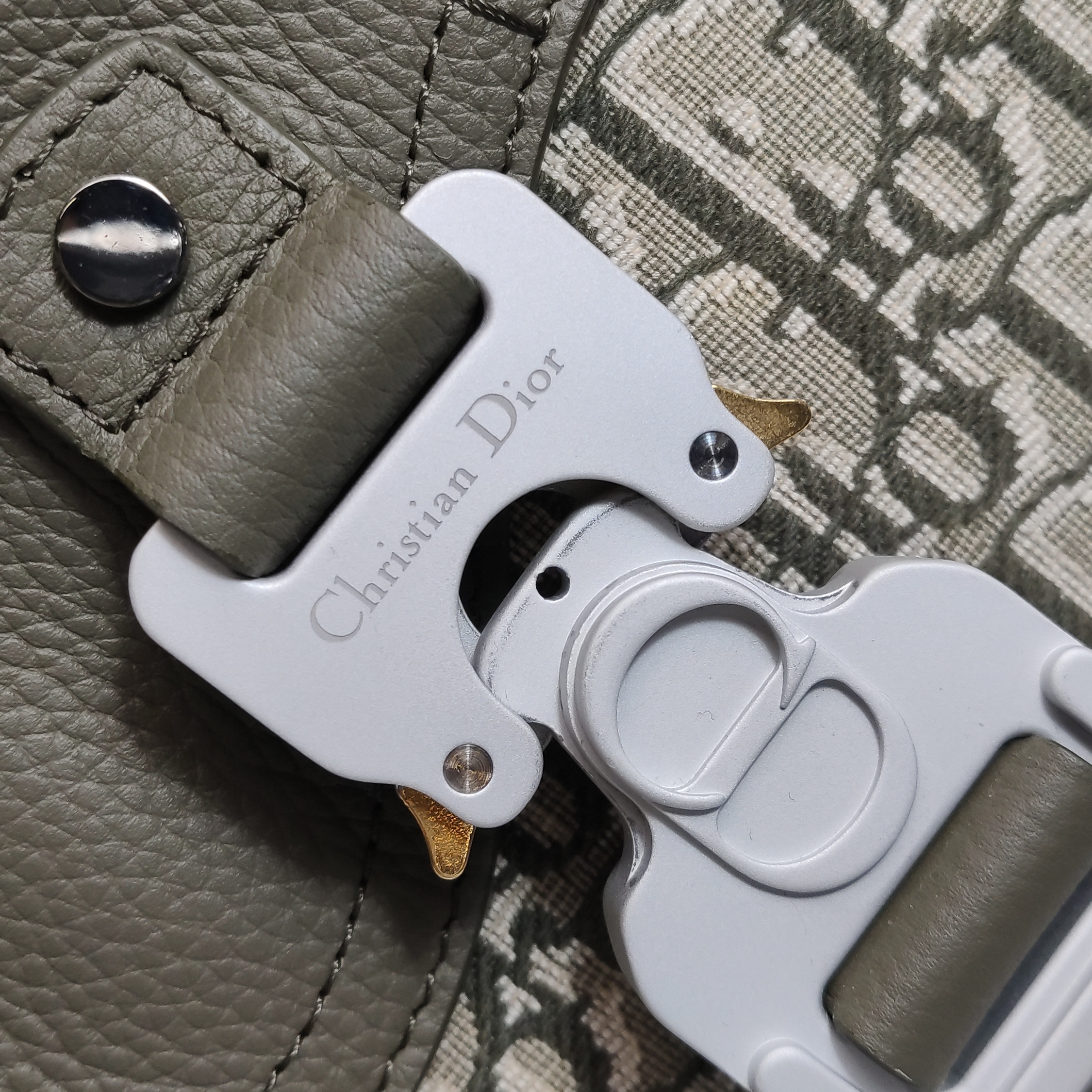 Christian Dior Saddle Buckle Flap Messenger Bag Oblique Canvas and Leather Mini — photo 13 of 13