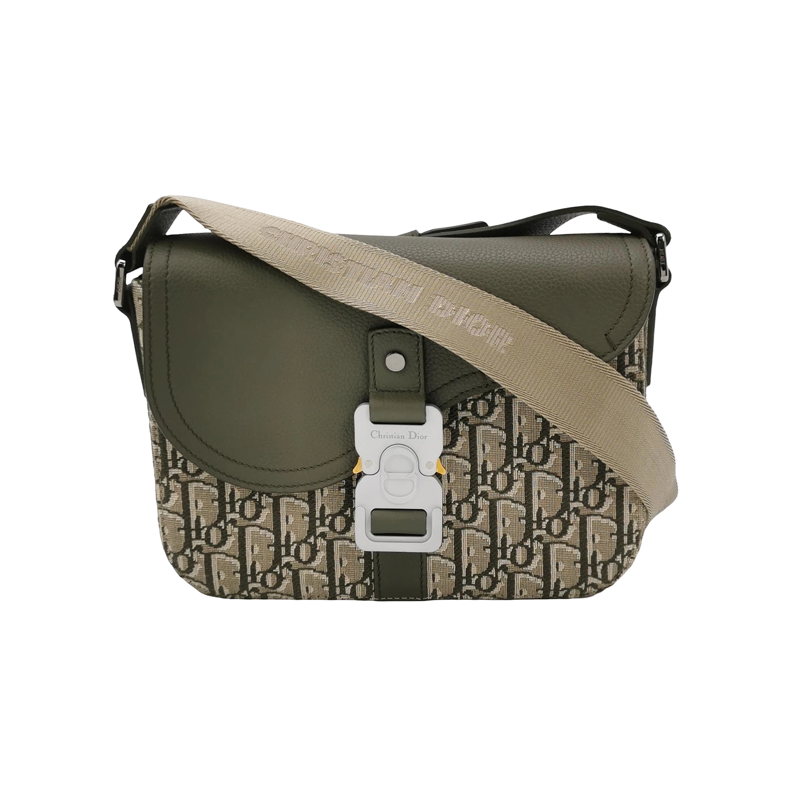 Christian Dior Saddle Buckle Flap Messenger Bag Oblique Canvas and Leather Small — photo 1 of 11