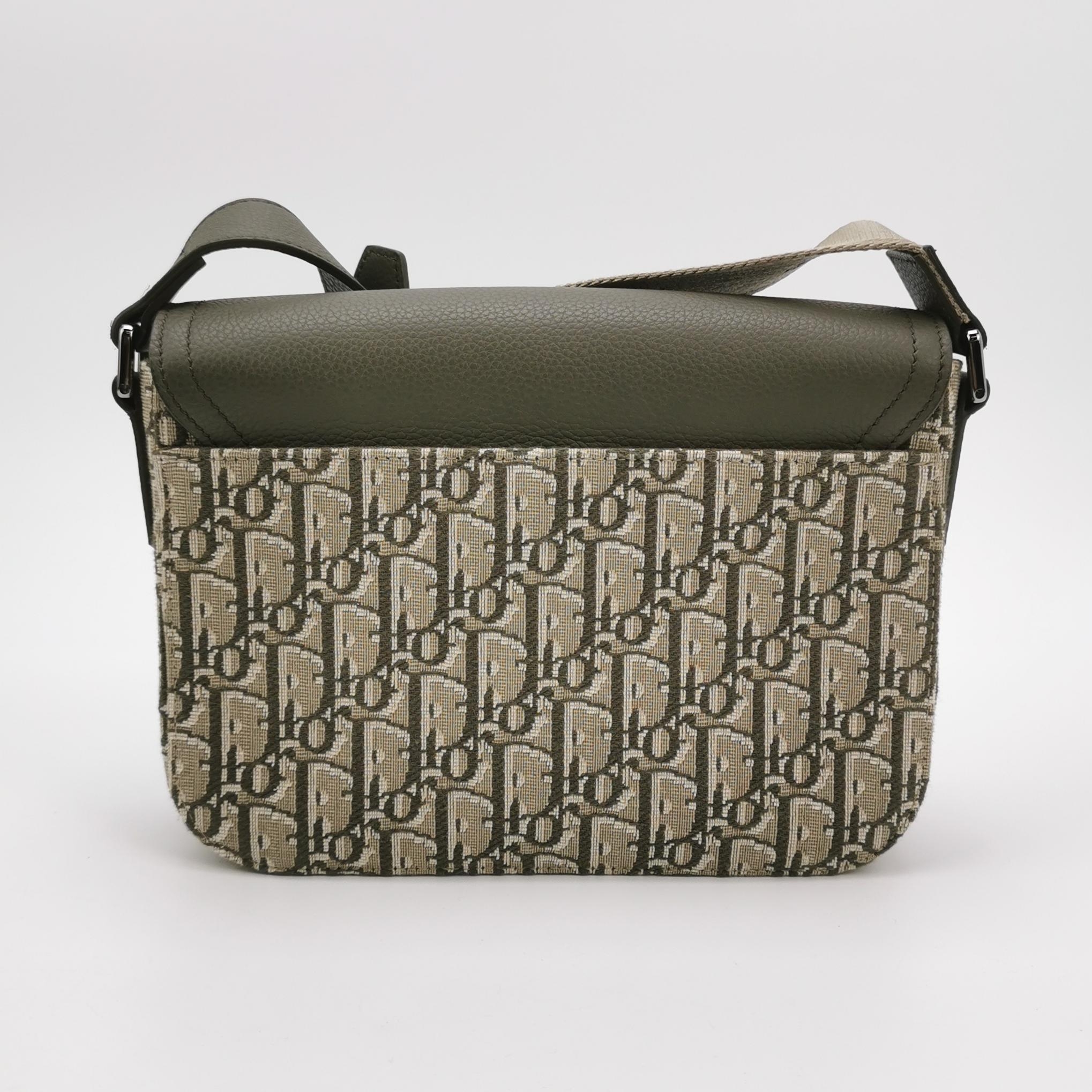 Christian Dior Saddle Buckle Flap Messenger Bag Oblique Canvas and Leather Small — photo 5 of 11