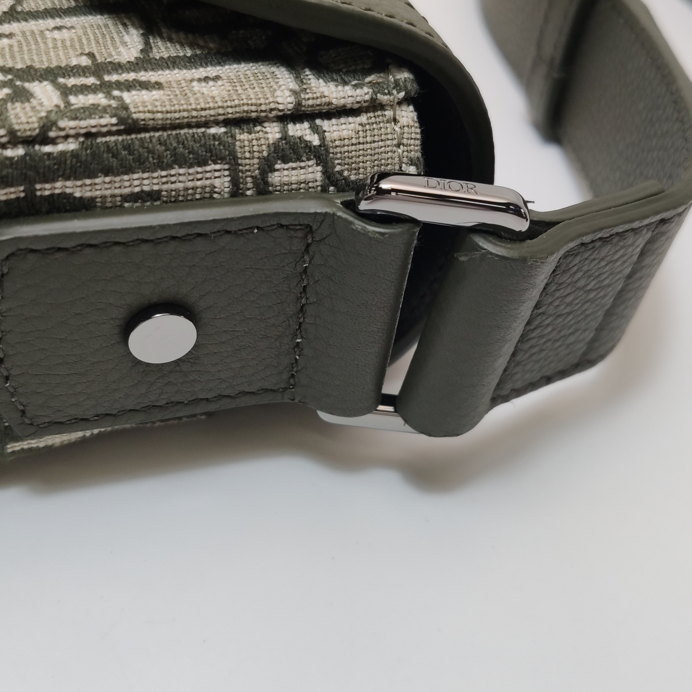 Christian Dior Saddle Buckle Flap Messenger Bag Oblique Canvas and Leather Small — photo 10 of 11