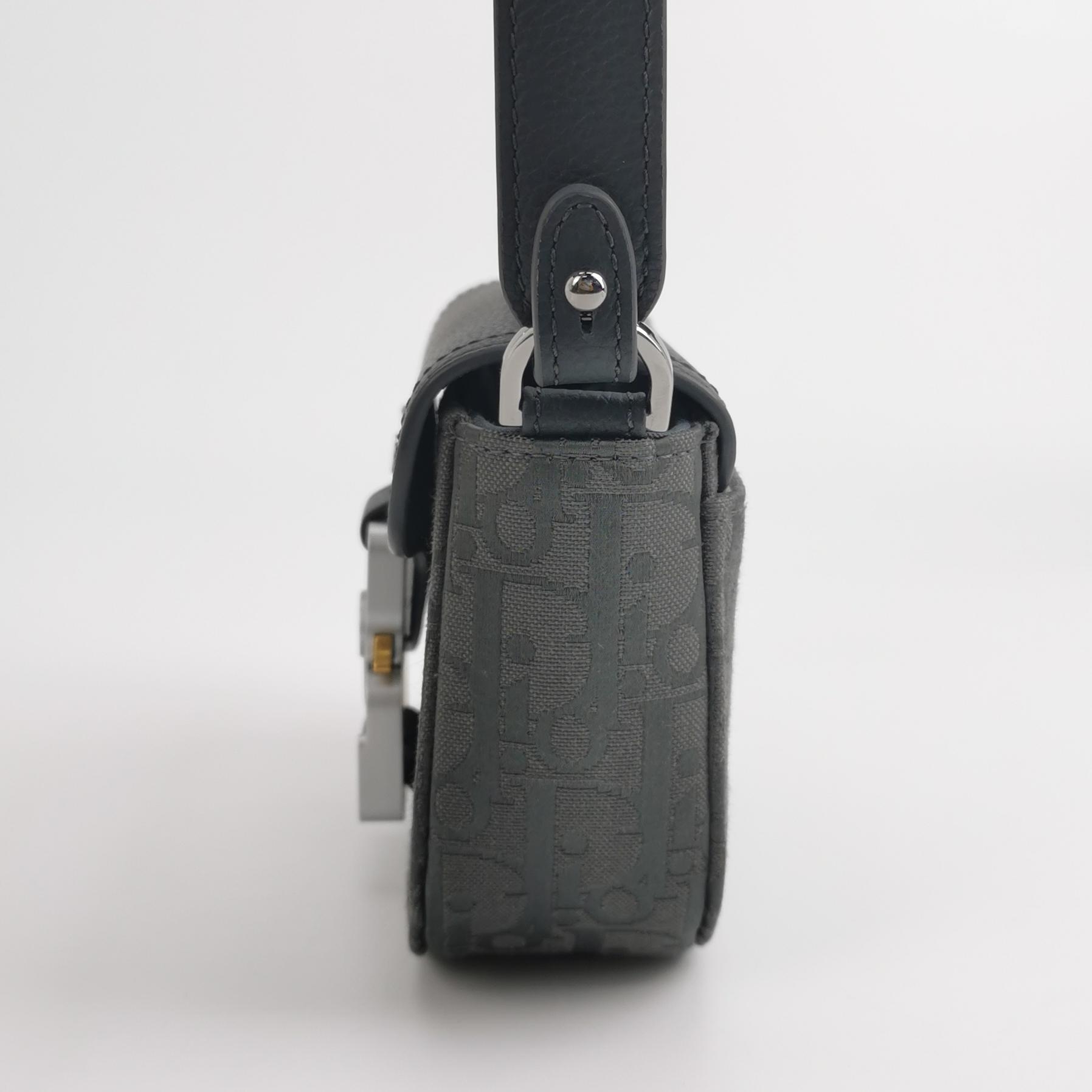 Christian Dior Saddle Buckle Flap Messenger Bag Oblique Canvas and Leather Mini — photo 3 of 10