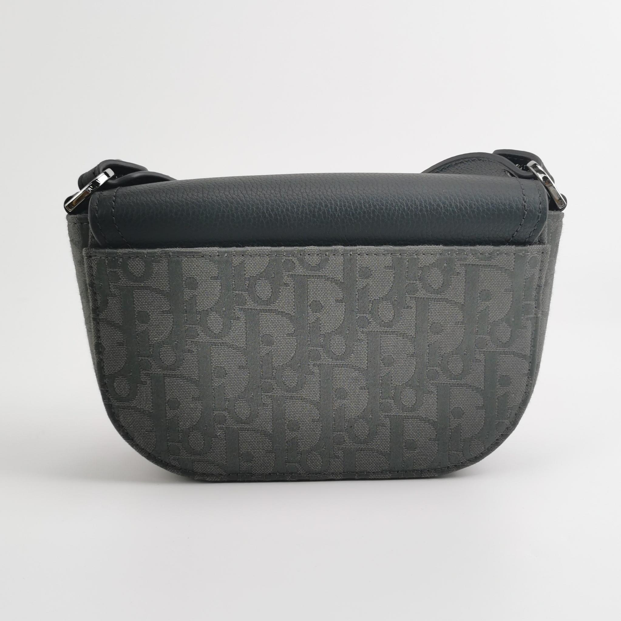 Christian Dior Saddle Buckle Flap Messenger Bag Oblique Canvas and Leather Mini — photo 5 of 10