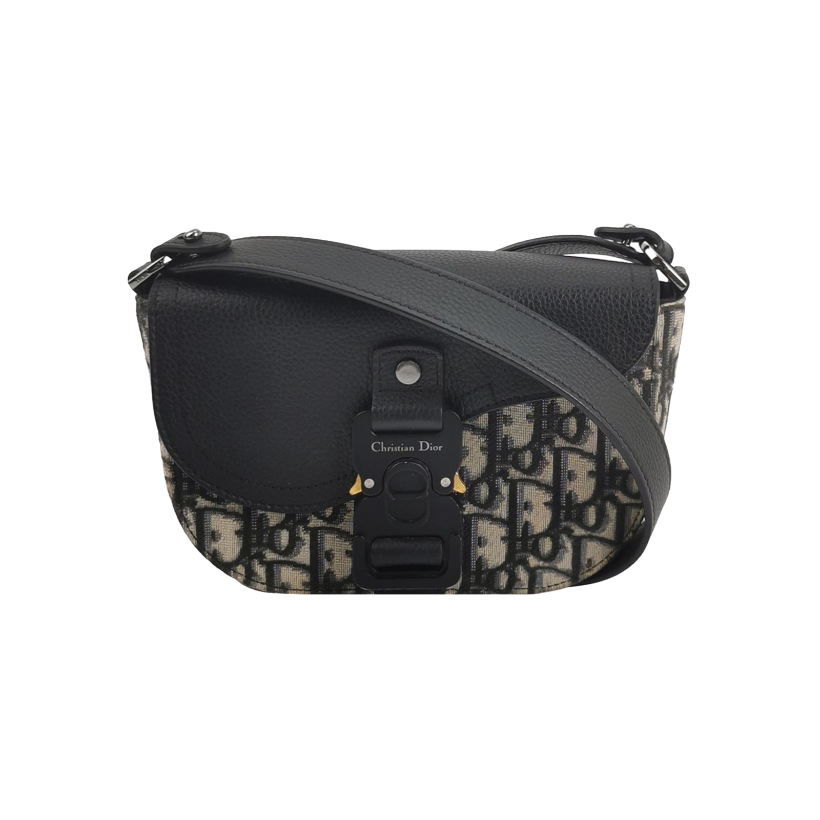 Christian Dior Saddle Buckle Flap Messenger Bag Oblique Canvas and Leather Mini — photo 1 of 14