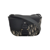 Christian Dior Saddle Buckle Flap Messenger Bag Oblique Canvas and Leather Mini — thumbnail 1
