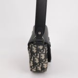 Christian Dior Saddle Buckle Flap Messenger Bag Oblique Canvas and Leather Mini — thumbnail 4