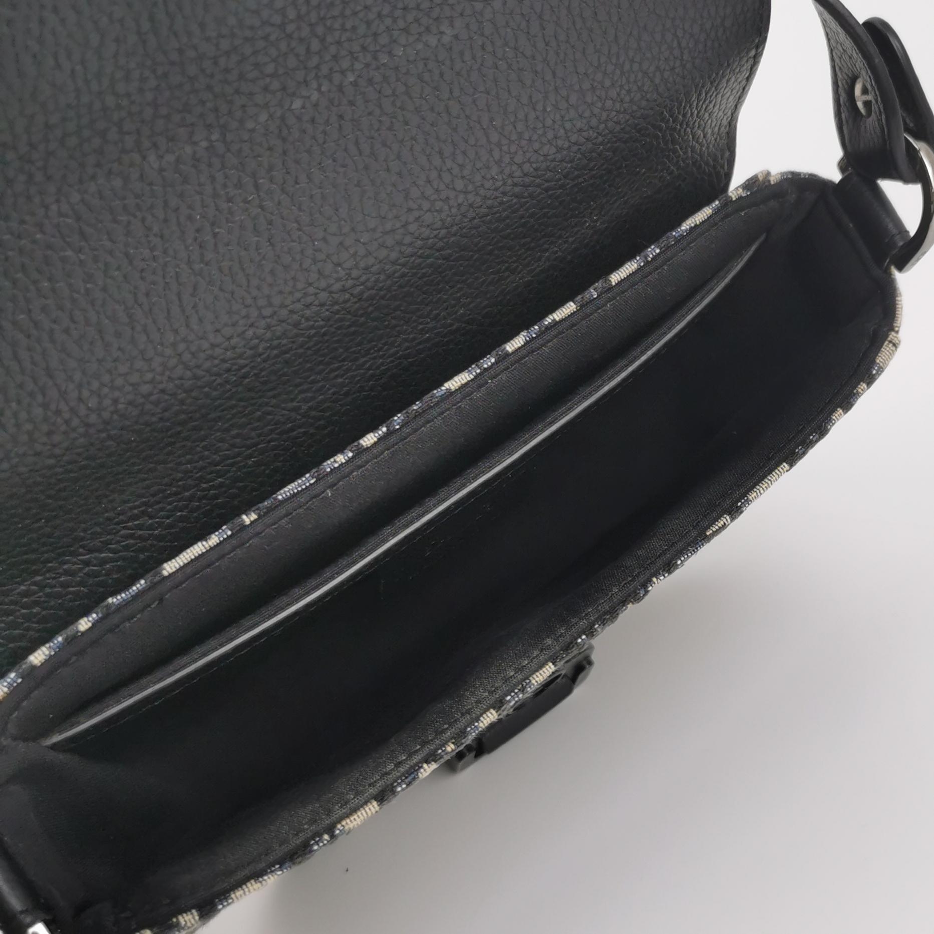 Christian Dior Saddle Buckle Flap Messenger Bag Oblique Canvas and Leather Mini — photo 7 of 14