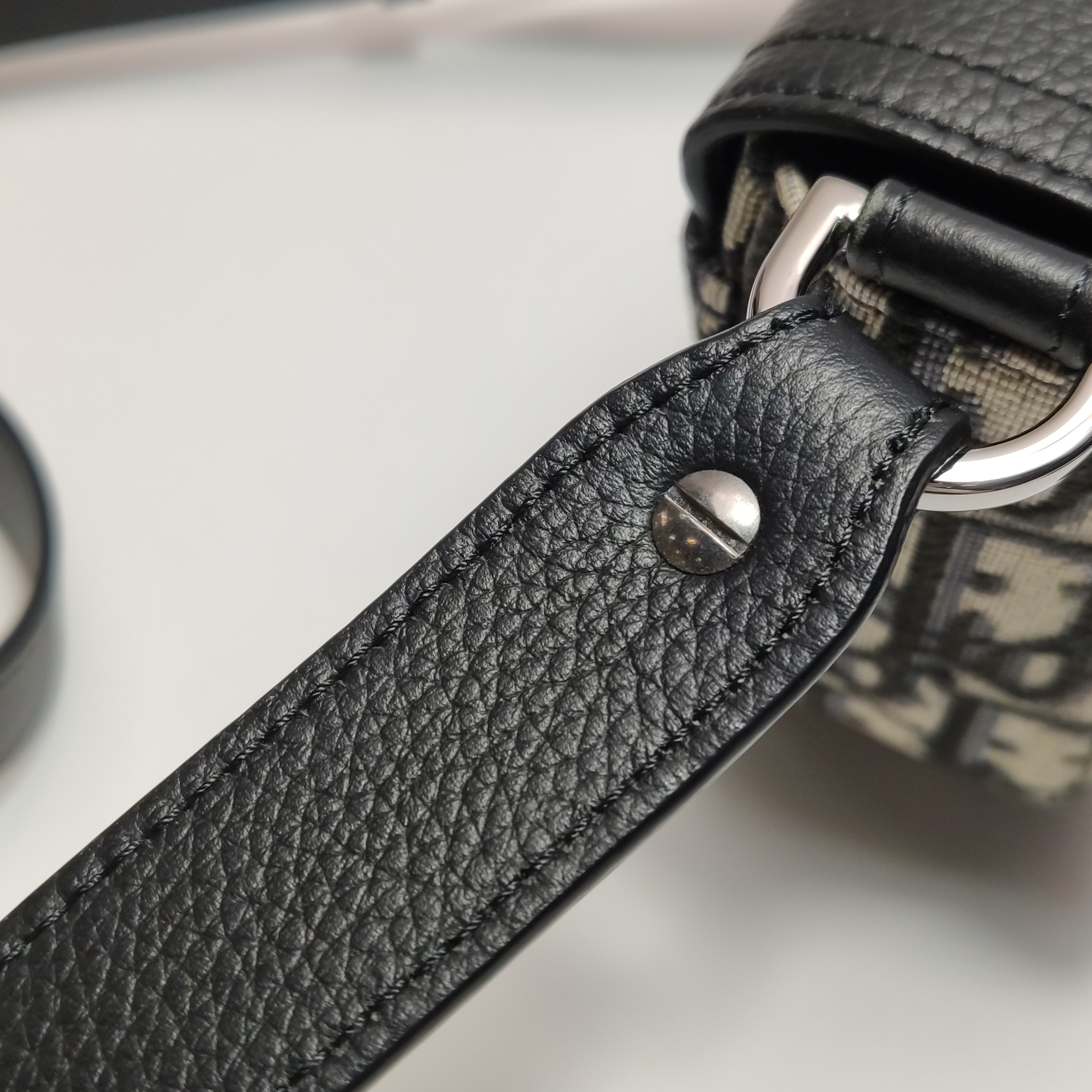 Christian Dior Saddle Buckle Flap Messenger Bag Oblique Canvas and Leather Mini — photo 9 of 14