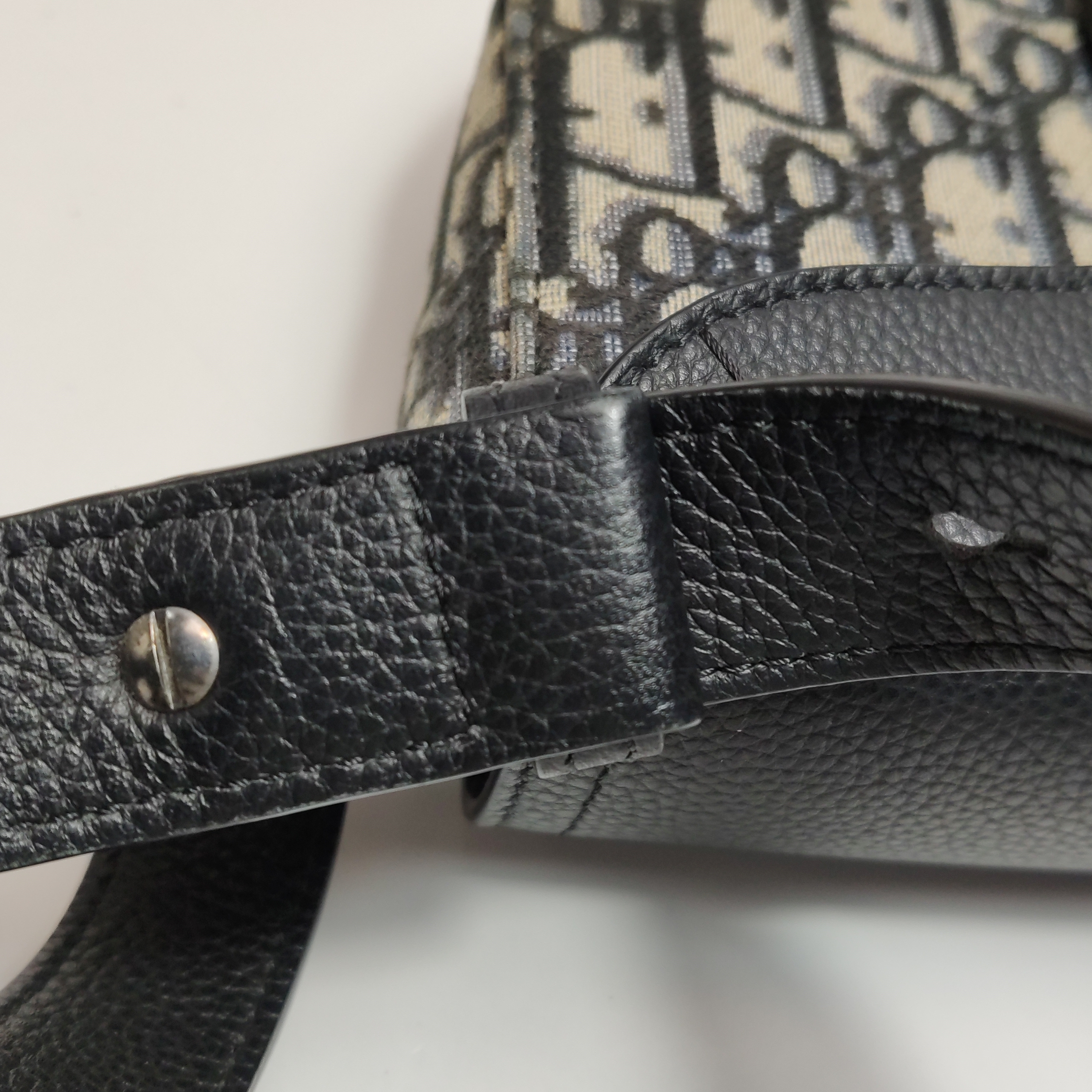 Christian Dior Saddle Buckle Flap Messenger Bag Oblique Canvas and Leather Mini — photo 11 of 14