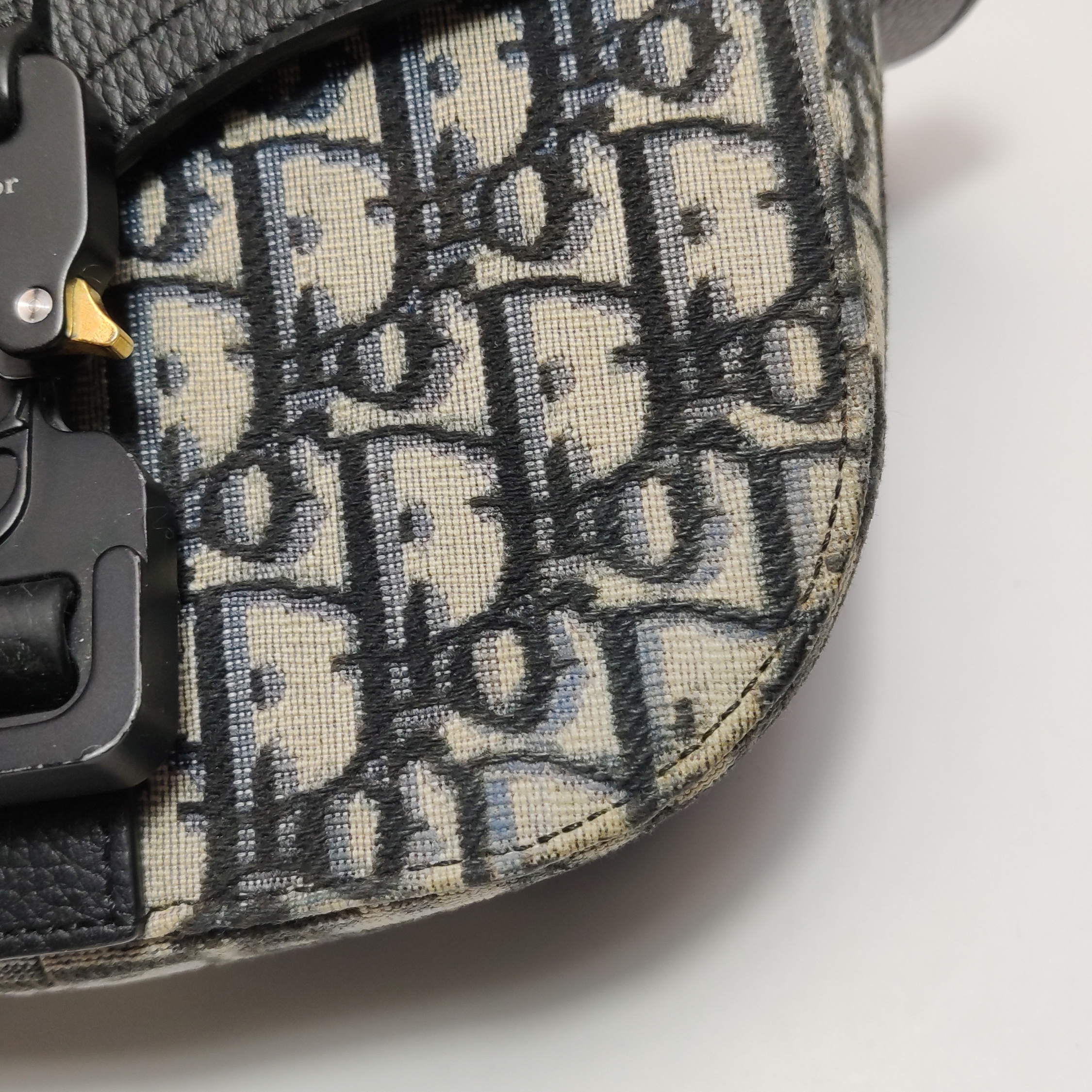 Christian Dior Saddle Buckle Flap Messenger Bag Oblique Canvas and Leather Mini — photo 12 of 14
