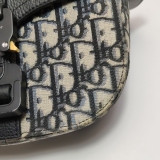 Christian Dior Saddle Buckle Flap Messenger Bag Oblique Canvas and Leather Mini — thumbnail 12