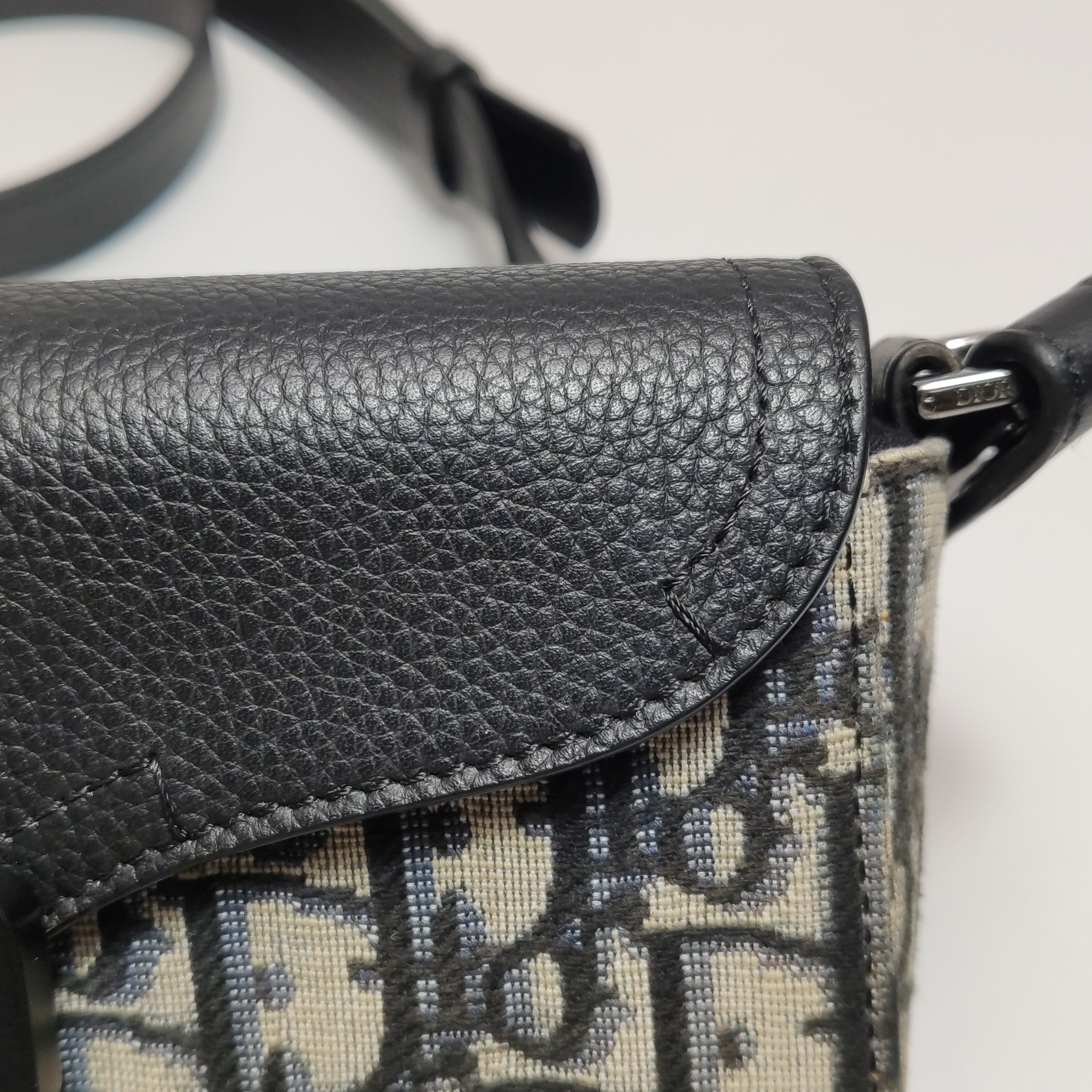 Christian Dior Saddle Buckle Flap Messenger Bag Oblique Canvas and Leather Mini — photo 14 of 14