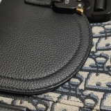 Christian Dior Saddle Buckle Flap Messenger Bag Oblique Canvas and Leather Small — thumbnail 17