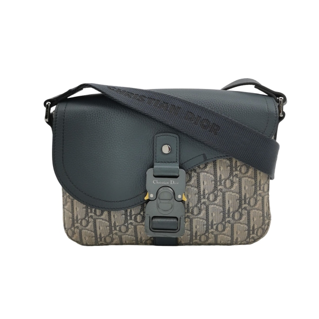 Christian Dior Saddle Buckle Flap Messenger Bag Oblique Canvas and Leather Small — pre-owned, Vierlot