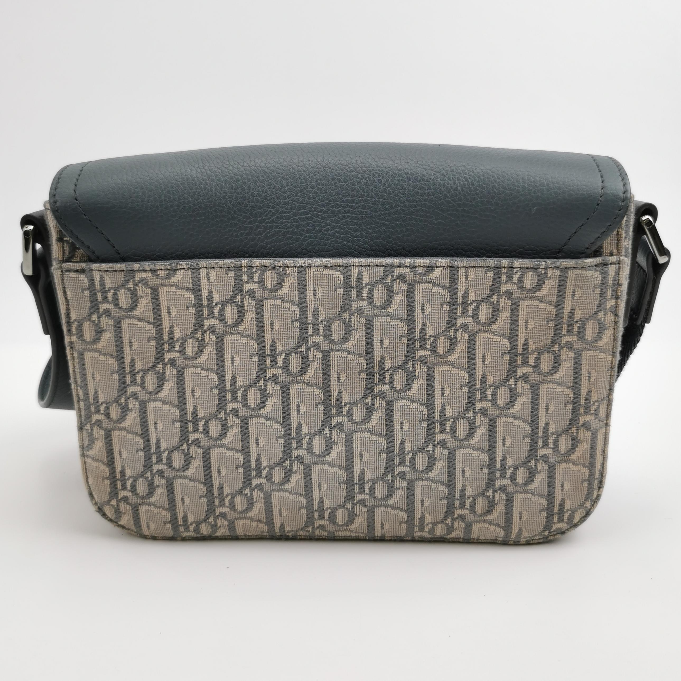 Christian Dior Saddle Buckle Flap Messenger Bag Oblique Canvas and Leather Small — photo 6 of 16
