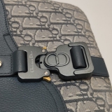 Christian Dior Saddle Buckle Flap Messenger Bag Oblique Canvas and Leather Small — thumbnail 8