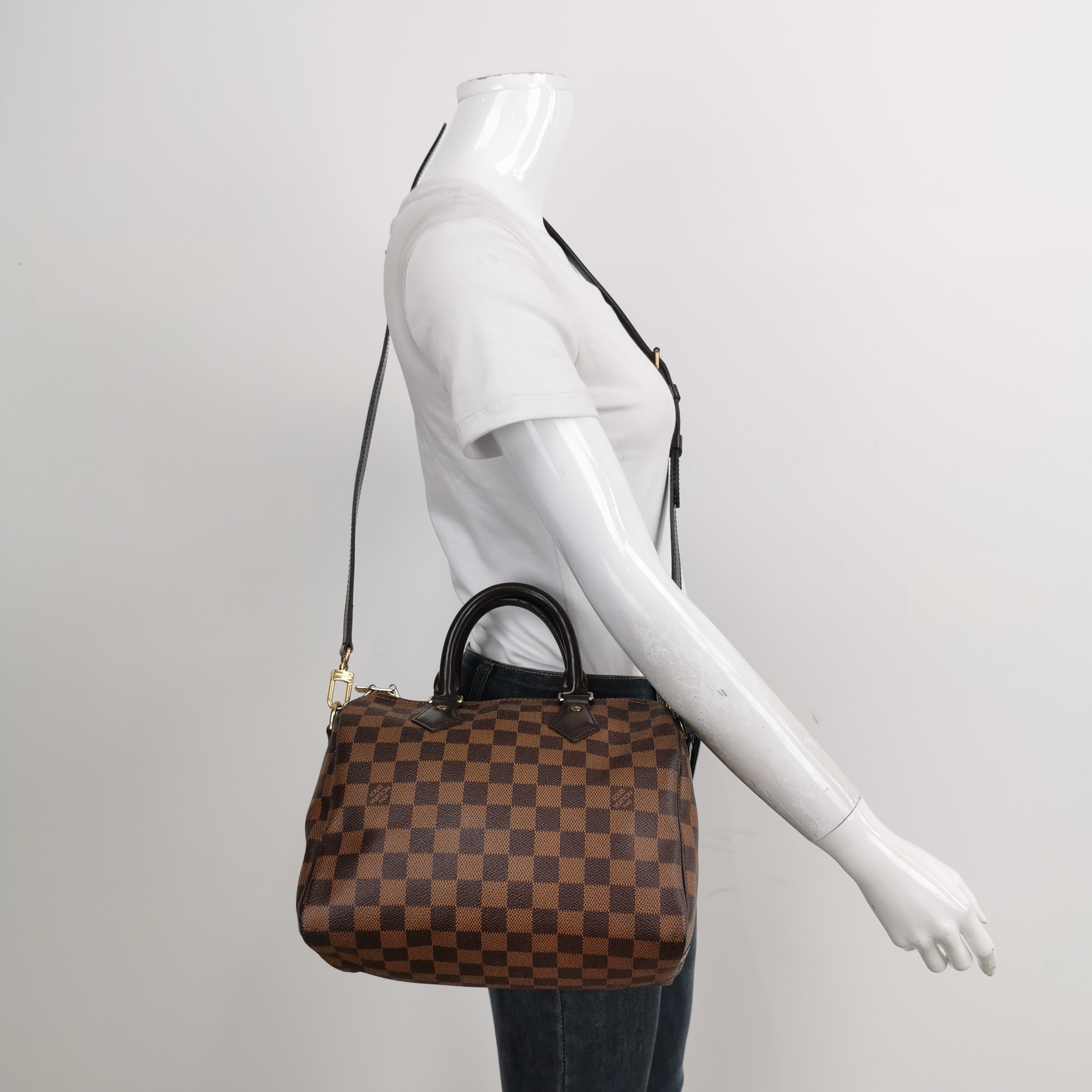 Louis Vuitton(LV) Speedy Bandouliere Bag Damier 25 — alternate view