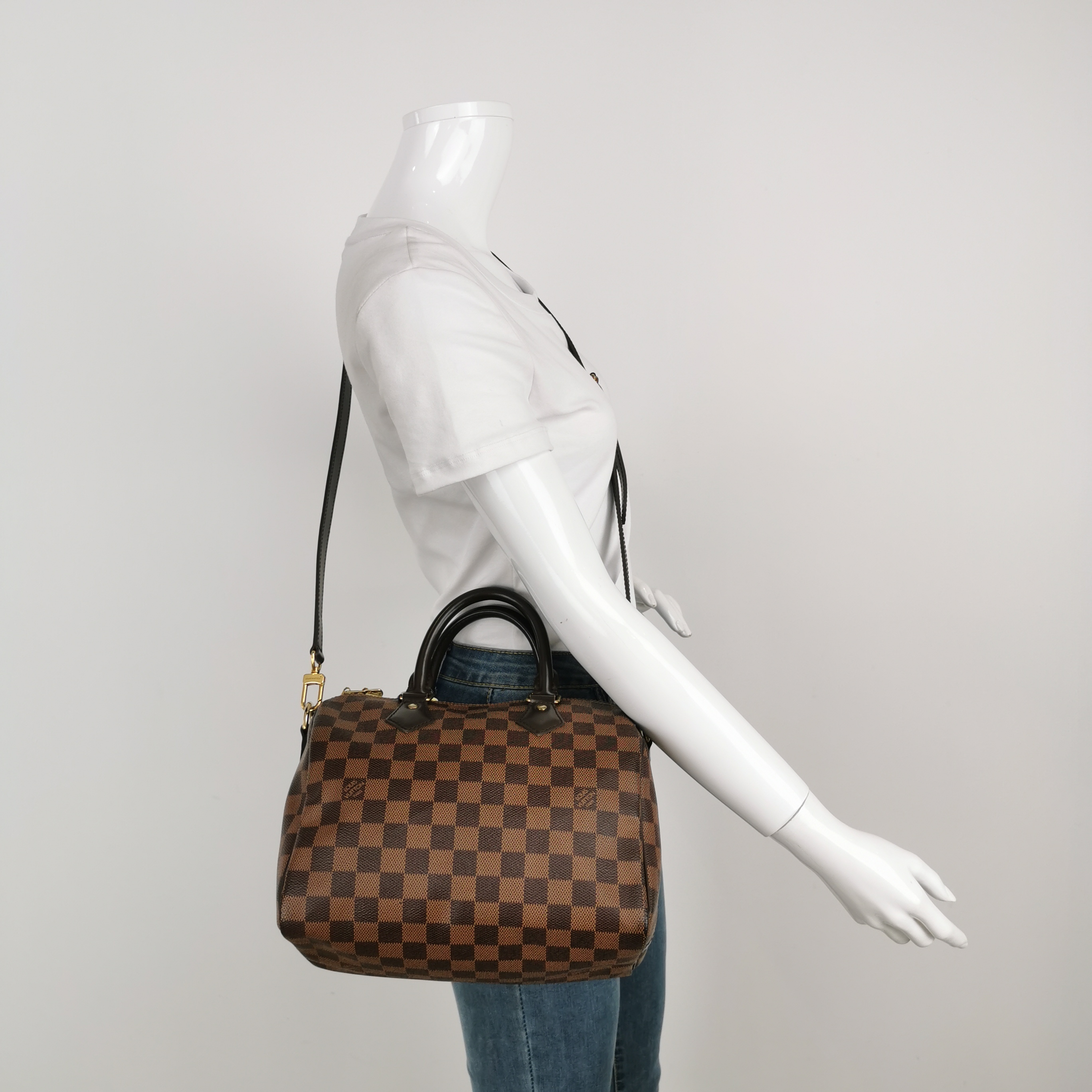 Louis Vuitton(LV) Speedy Bandouliere Bag Damier 25 — alternate view