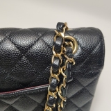 Chanel Classic Double Flap Bag Quilted Caviar Medium — thumbnail 11