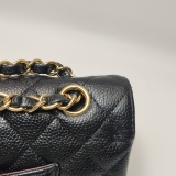 Chanel Classic Double Flap Bag Quilted Caviar Medium — thumbnail 8