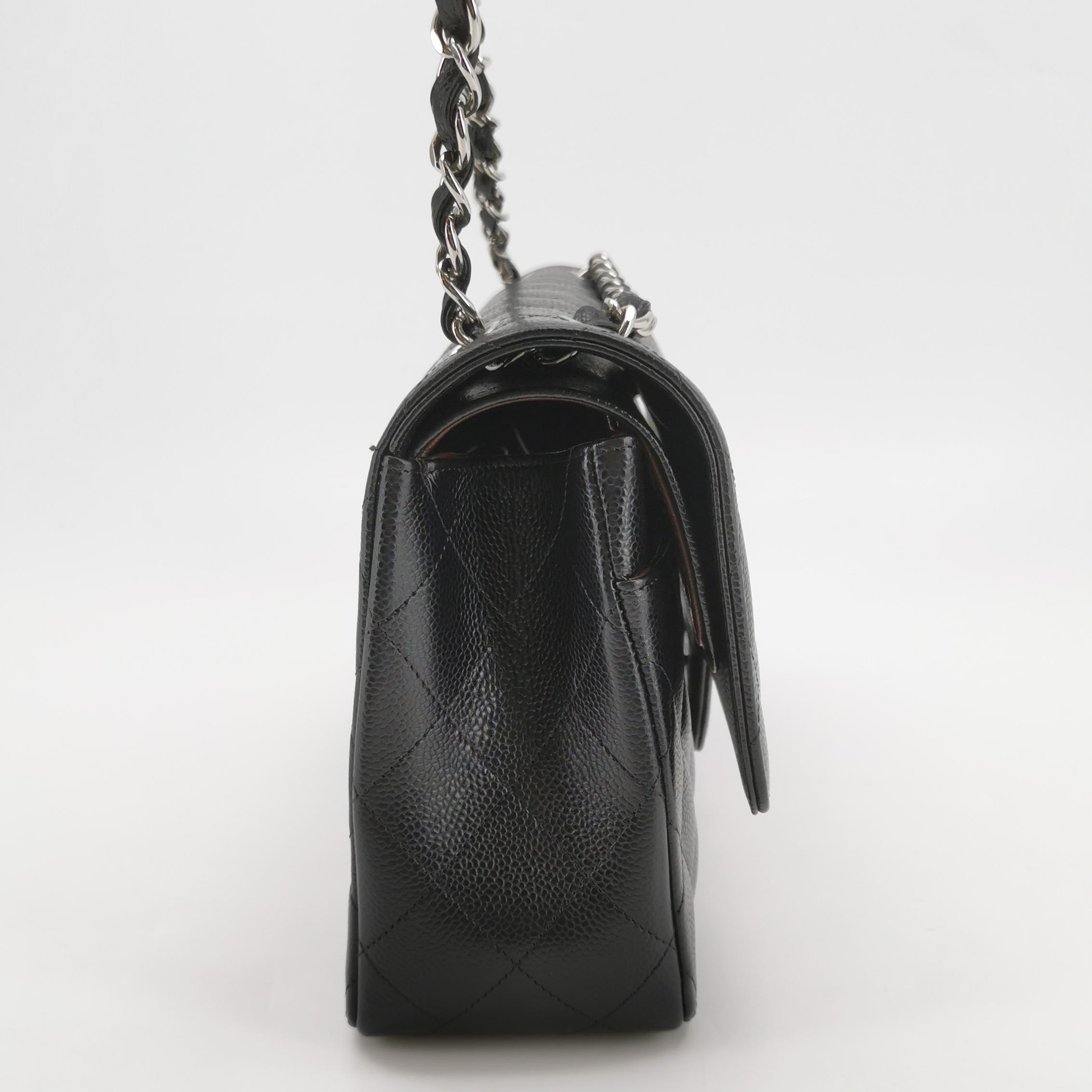 Chanel Classic Double Flap Bag Quilted Caviar Large — photo 4 of 16