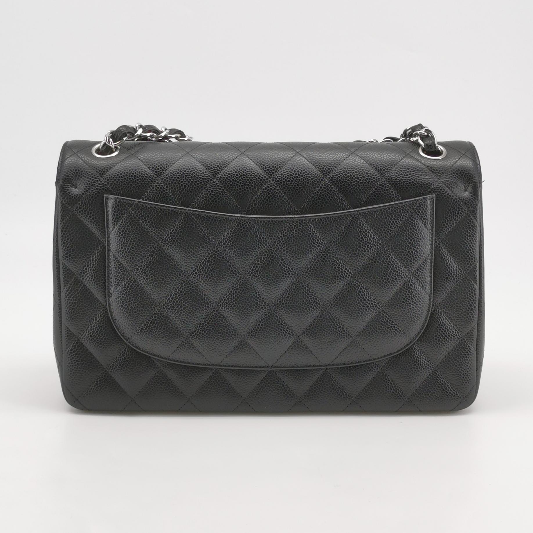 Chanel Classic Double Flap Bag Quilted Caviar Large — photo 5 of 16