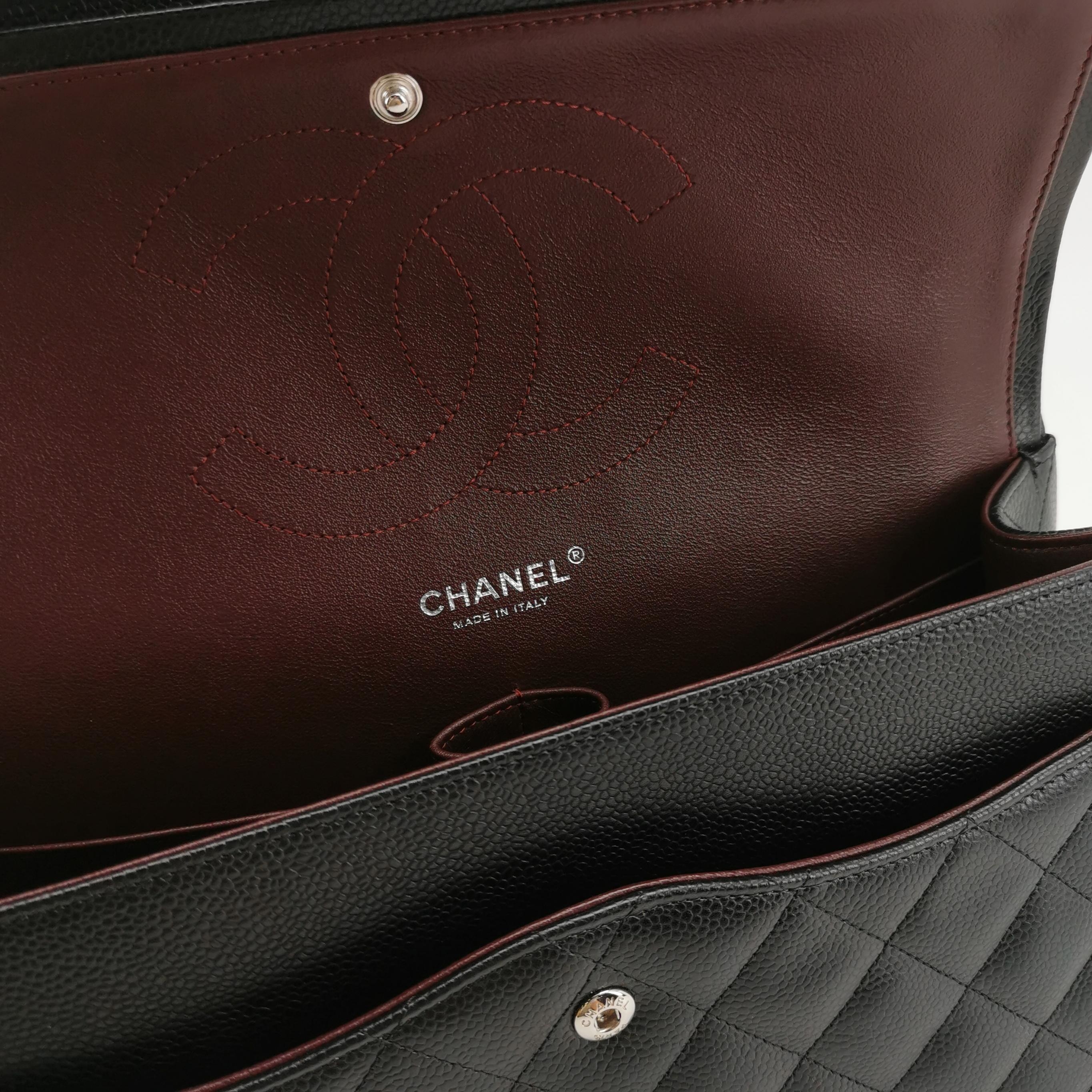 Chanel Classic Double Flap Bag Quilted Caviar Large — photo 11 of 16