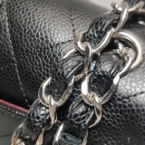 Chanel Classic Double Flap Bag Quilted Caviar Large — thumbnail 10
