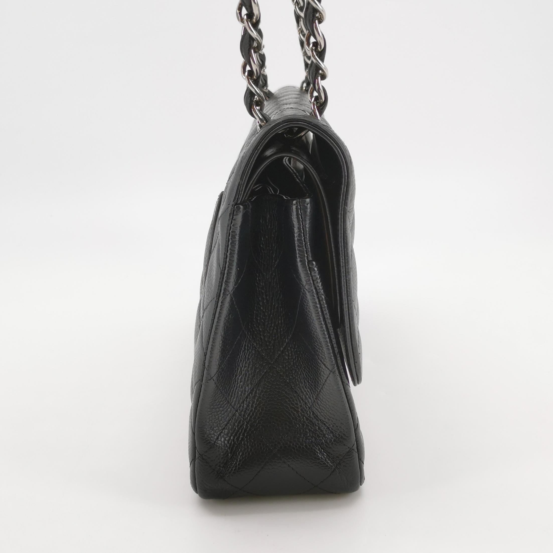 Chanel Classic Double Flap Bag Quilted Caviar Large — photo 4 of 19