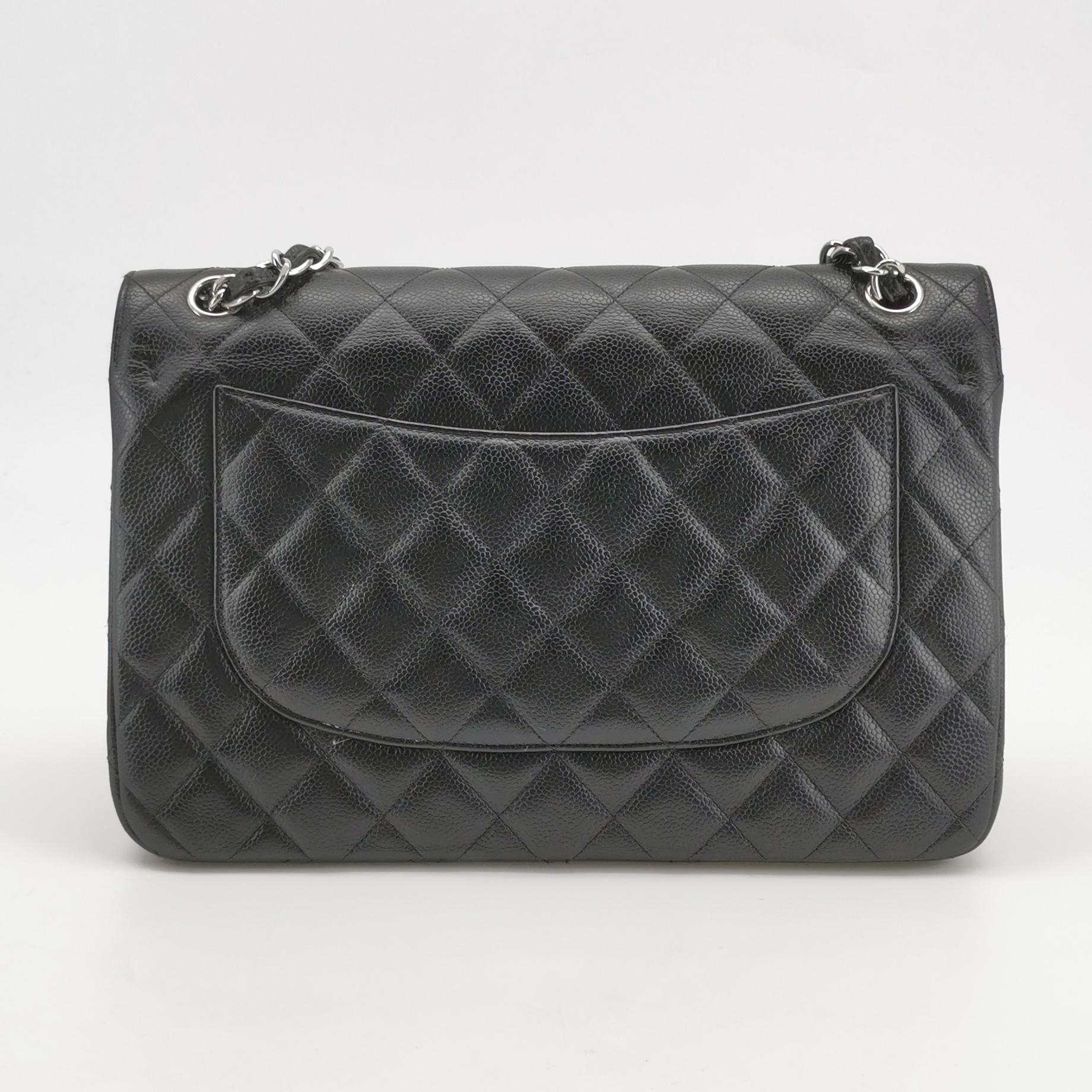 Chanel Classic Double Flap Bag Quilted Caviar Large — photo 5 of 19