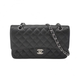 Chanel Classic Double Flap Bag Quilted Caviar Medium — thumbnail 1