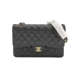Chanel Classic Double Flap Bag Quilted Caviar Large — thumbnail 1