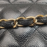 Chanel Classic Double Flap Bag Quilted Caviar Large — thumbnail 9