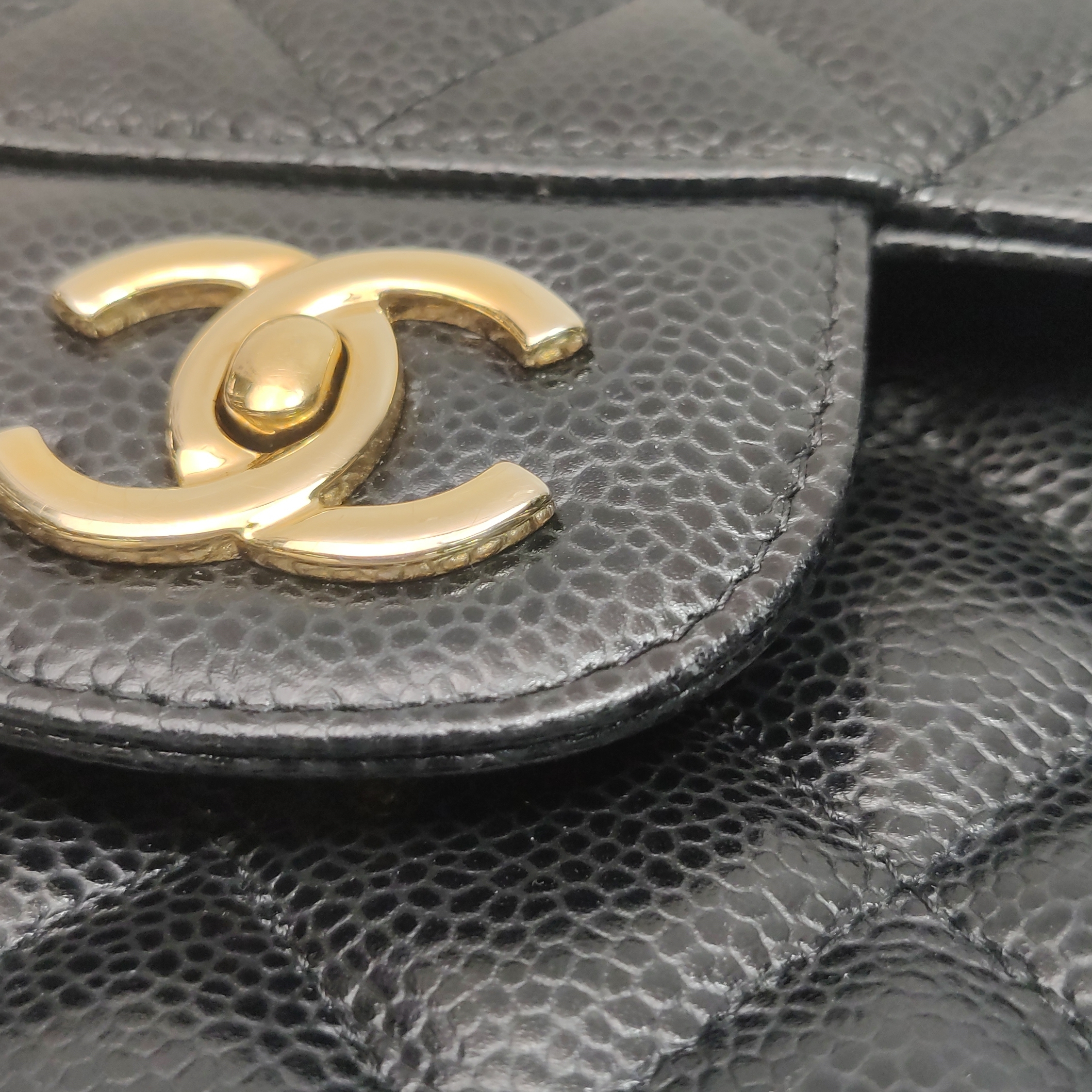 Chanel Classic Double Flap Bag Quilted Caviar Large — photo 16 of 17