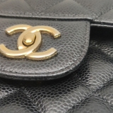 Chanel Classic Double Flap Bag Quilted Caviar Large — thumbnail 16