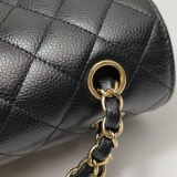Chanel Classic Double Flap Bag Quilted Caviar Small — thumbnail 14