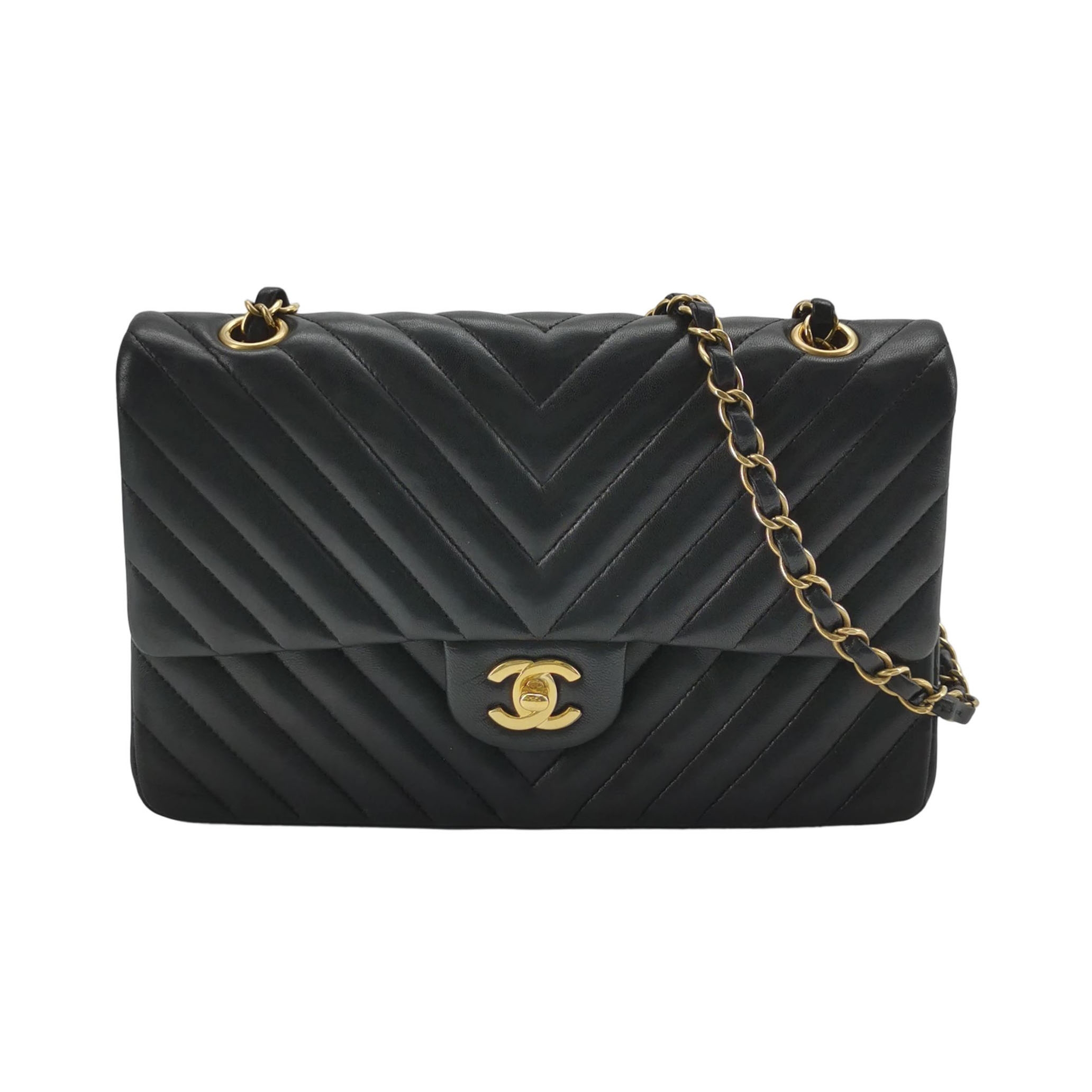 Chanel Classic Double Flap Bag Chevron Lambskin Medium — photo 1 of 23