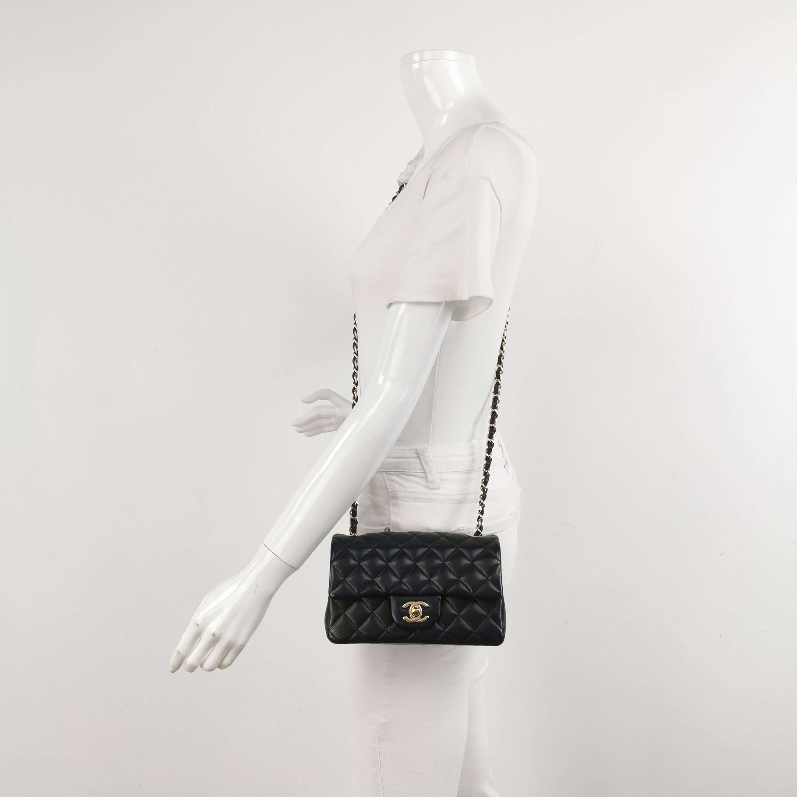 Chanel Classic Single Flap Bag Quilted Lambskin Mini — alternate view
