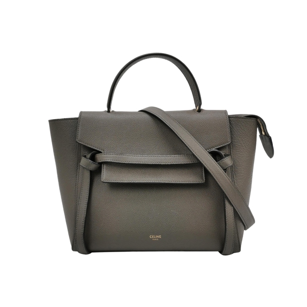 Celine Belt Bag Textured Leather Micro — pre-owned, Vierlot