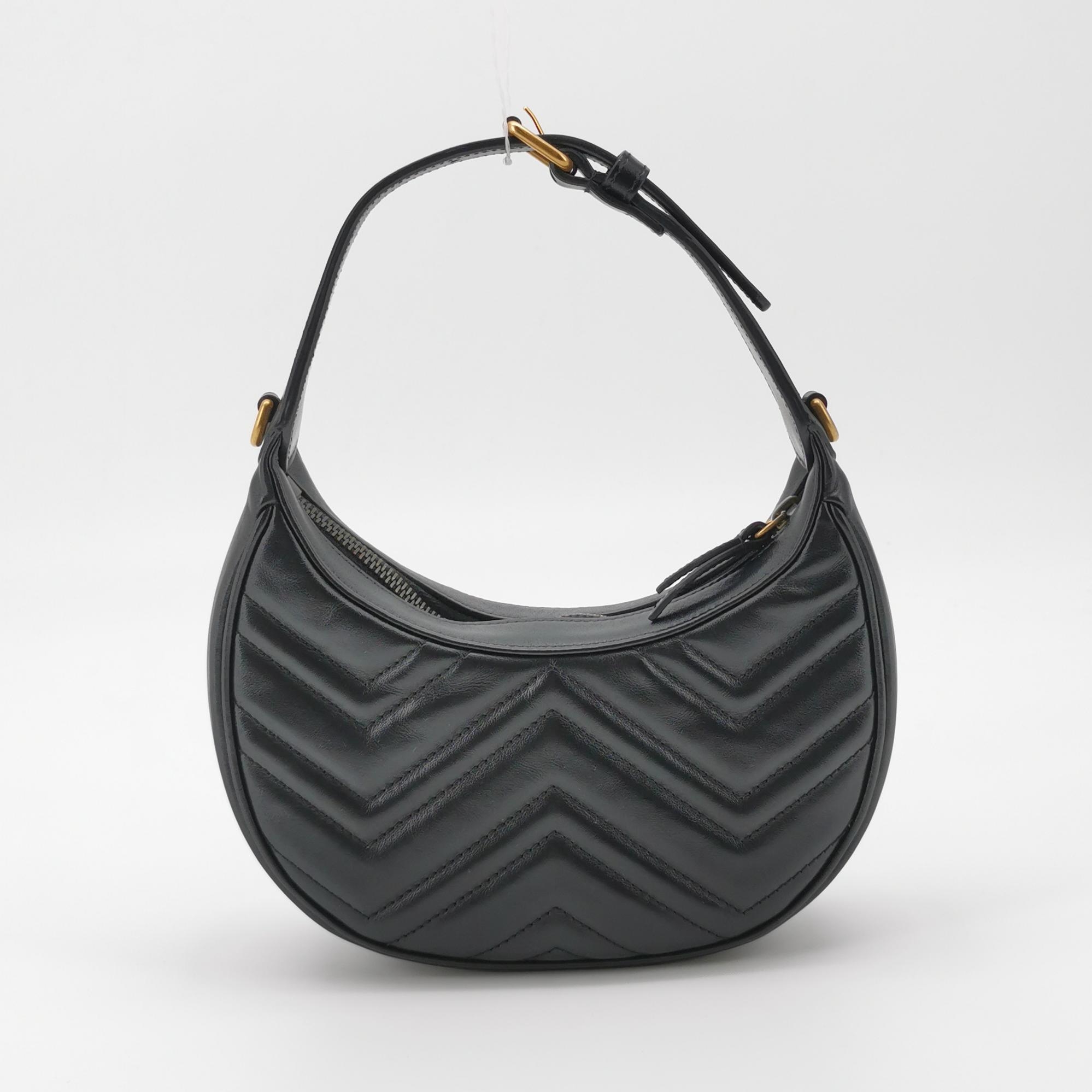Gucci GG Marmont Half Moon Hobo Matelasse Leather Small — photo 5 of 18